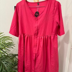 Size S Barbie Pink Babydoll Women's Dress Alove (Amazon brand)